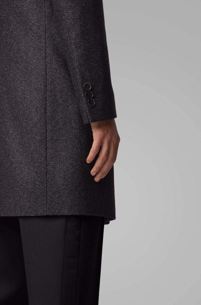 Hugo Boss Slim-fit coat Lyse Grå | iZKkXul1