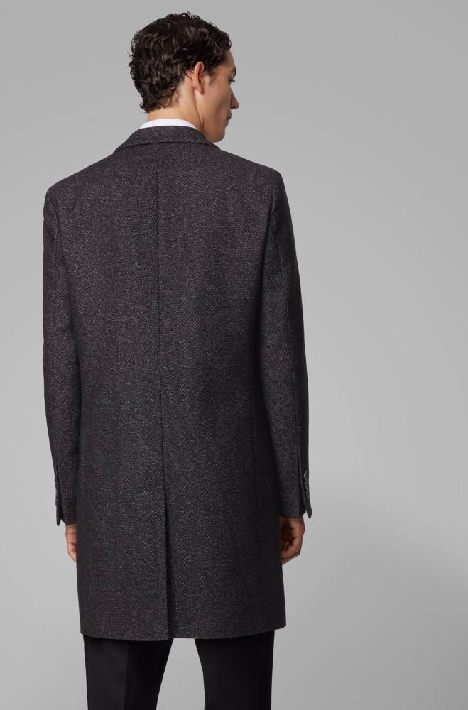 Hugo Boss Slim-fit coat Lyse Grå | iZKkXul1