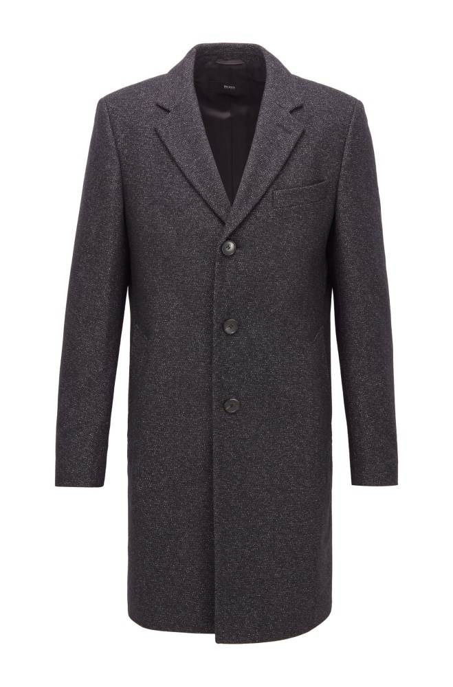 Hugo Boss Slim-fit coat Lyse Grå | iZKkXul1