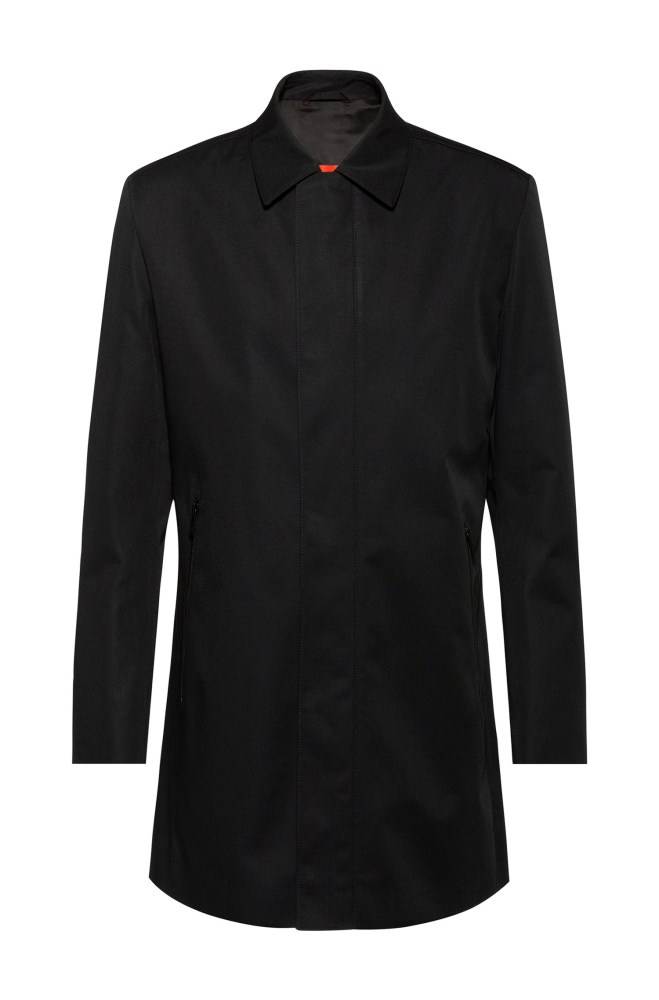 Hugo Boss Slim-fit coat Svarte | Cuadp78G