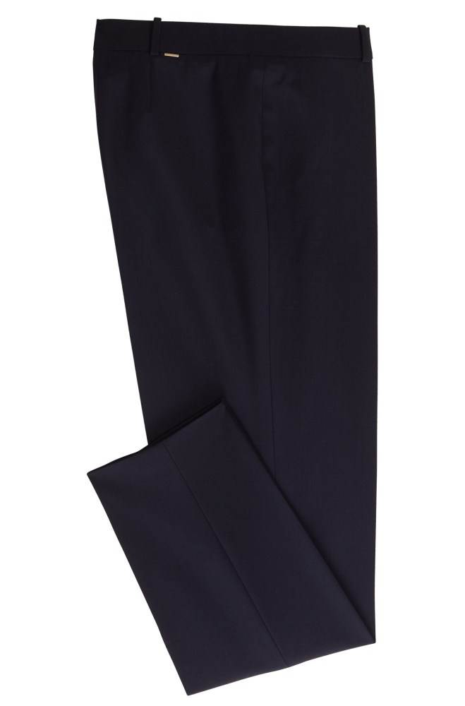 Hugo Boss Slim-fit cropped trousers Mørke Blå | 4g5d6RbB