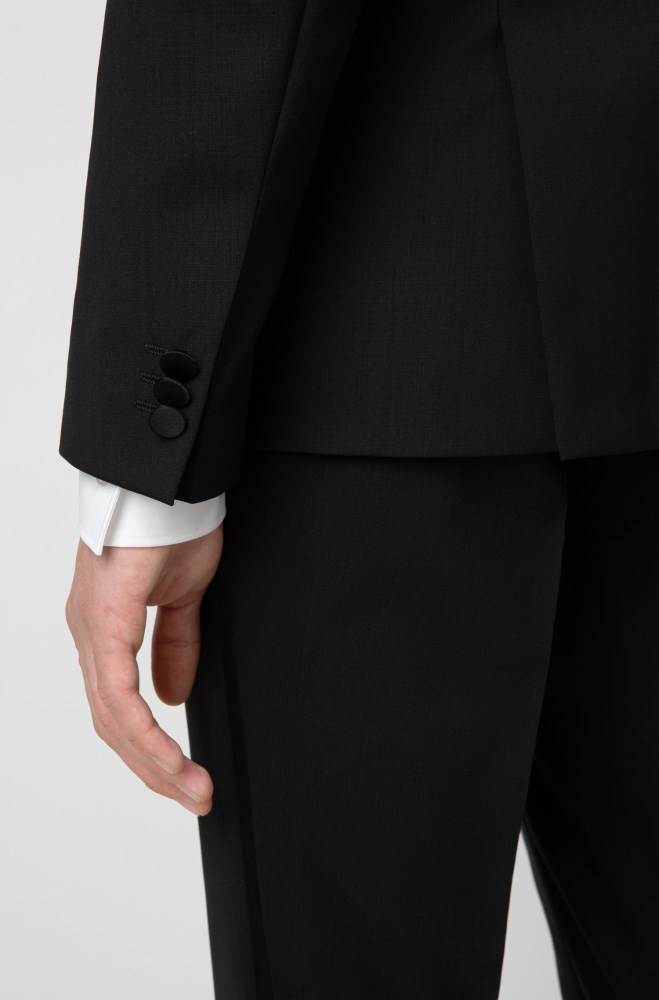 Hugo Boss Slim-fit dinner jacket Svarte | ZcmfxJCj