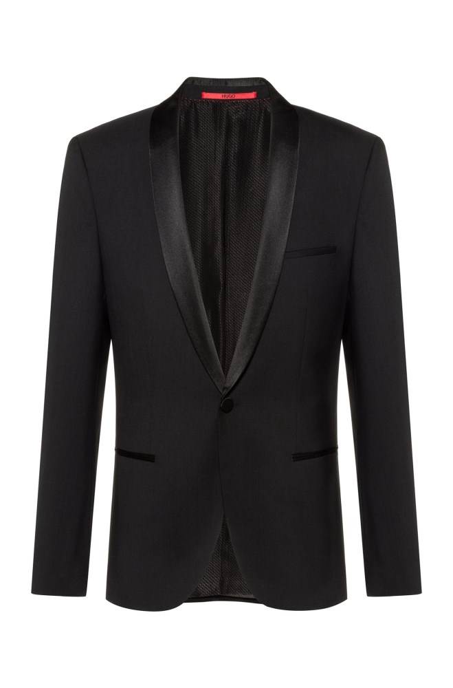 Hugo Boss Slim-fit dinner jacket Svarte | ZhRbB8E5