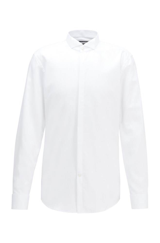 Hugo Boss Slim-fit evening shirt Hvite | DzvOQQLp