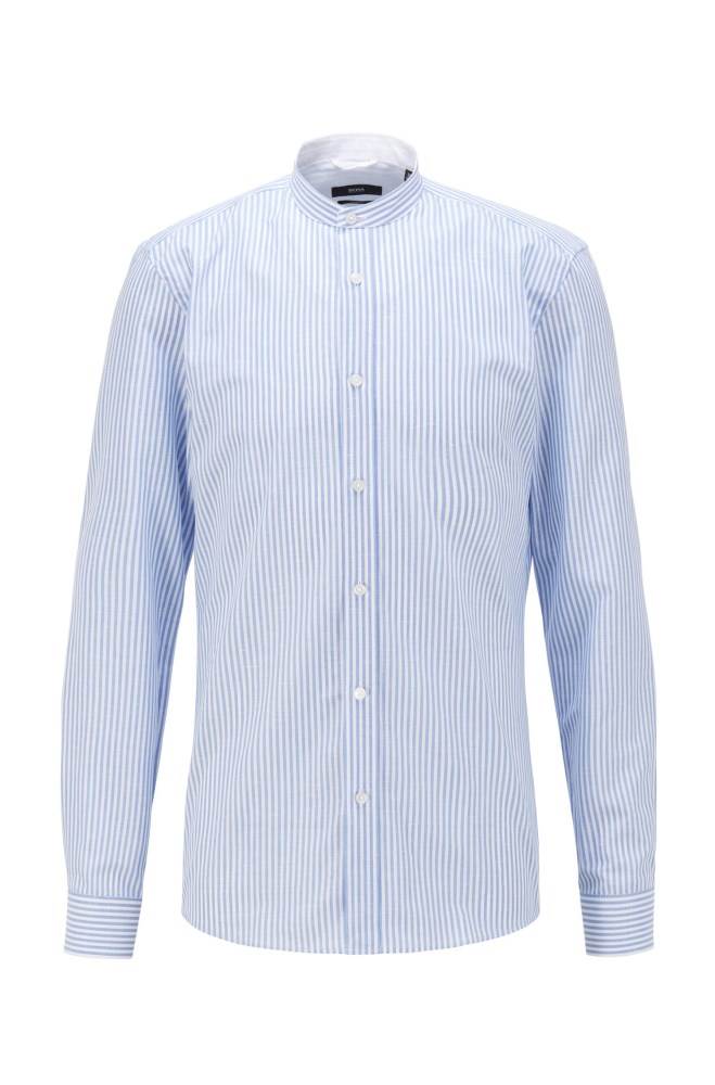 Hugo Boss Slim-fit evening shirt Lyse Blå | s56KB0UC