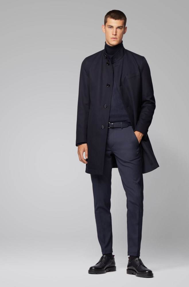 Hugo Boss Slim-fit formal coat Mørke Blå | Rm0PvI2a