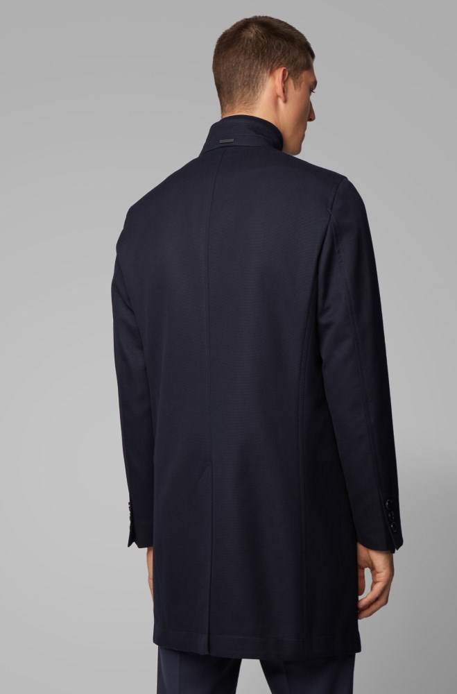 Hugo Boss Slim-fit formal coat Mørke Blå | Rm0PvI2a