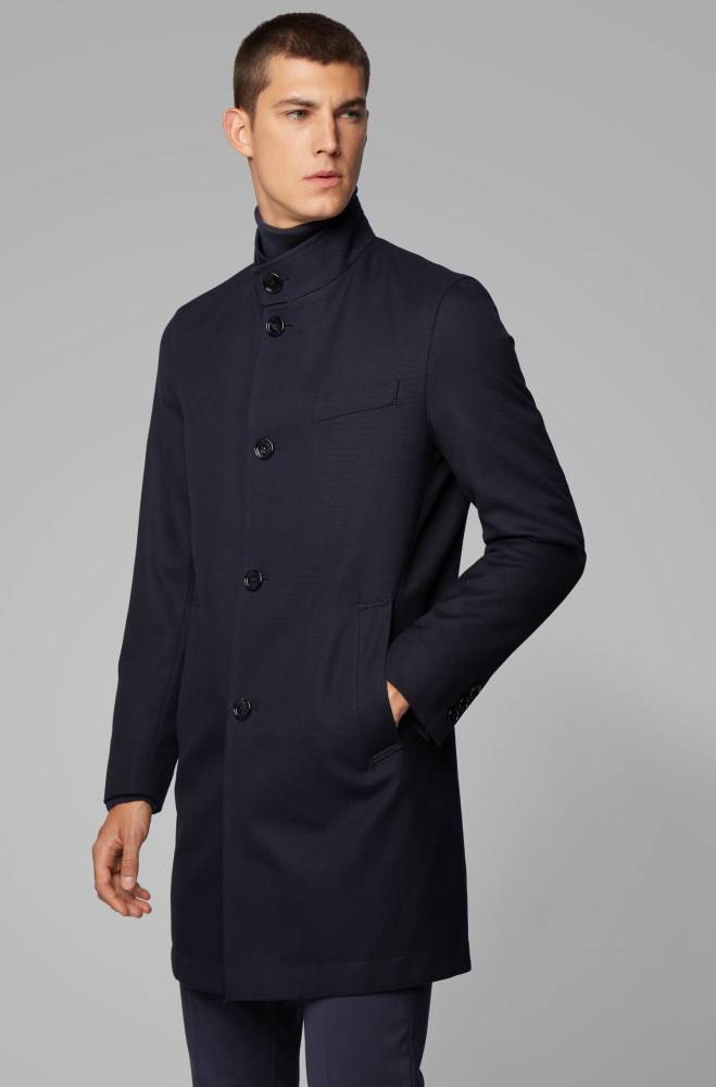 Hugo Boss Slim-fit formal coat Mørke Blå | Rm0PvI2a