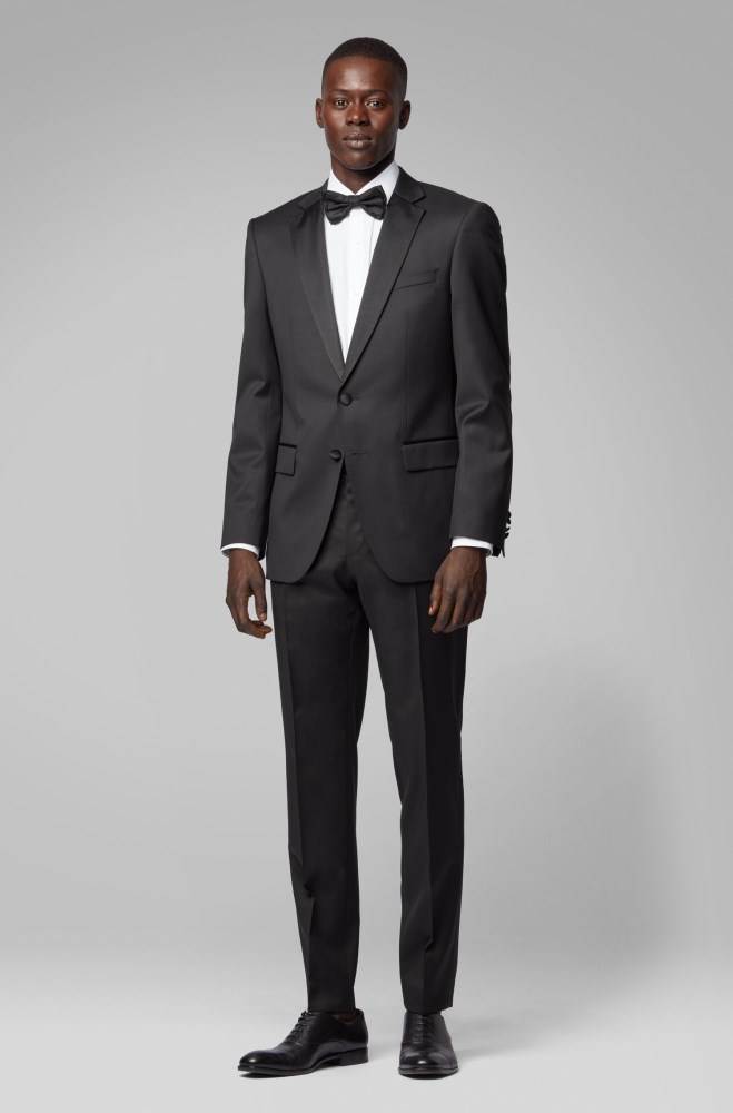 Hugo Boss Slim-fit formal trousers Svarte | GXDBYFti