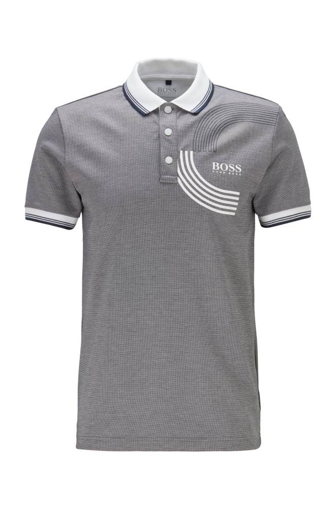 Hugo Boss Slim-fit golf polo shirt Grå | KHmpABii