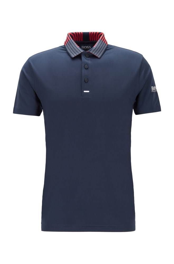 Hugo Boss Slim-fit golf polo shirt Mørke Blå | z8V3BSpP