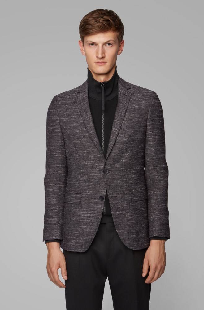 Hugo Boss Slim-fit jacket Anthracite | Hivsg8W6