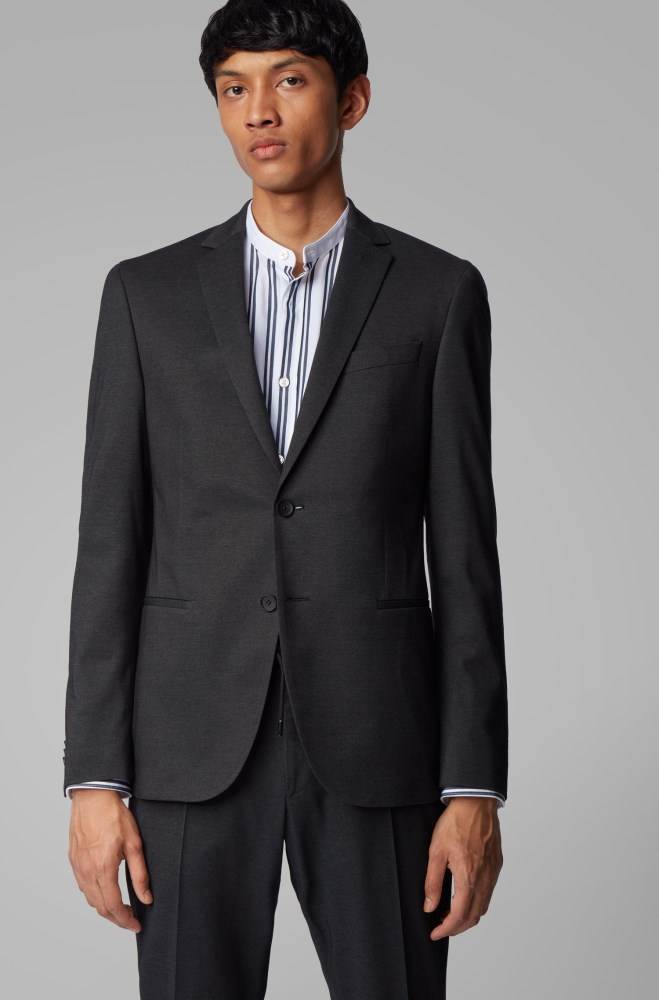 Hugo Boss Slim-fit jacket Grå | CjBF8oWe