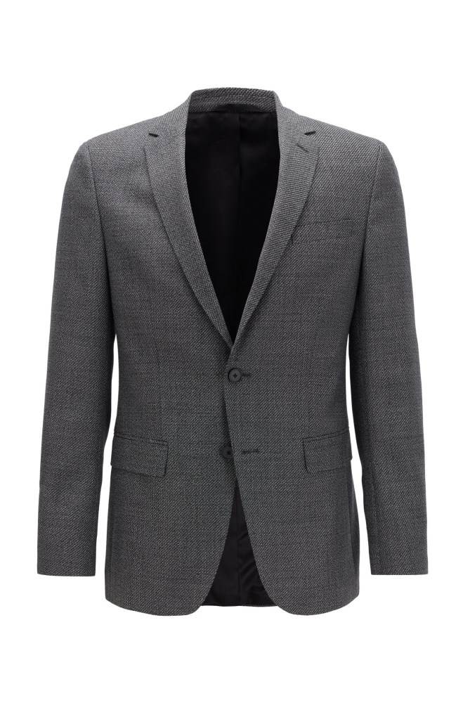 Hugo Boss Slim-fit jacket Grå | EDlDYhm9