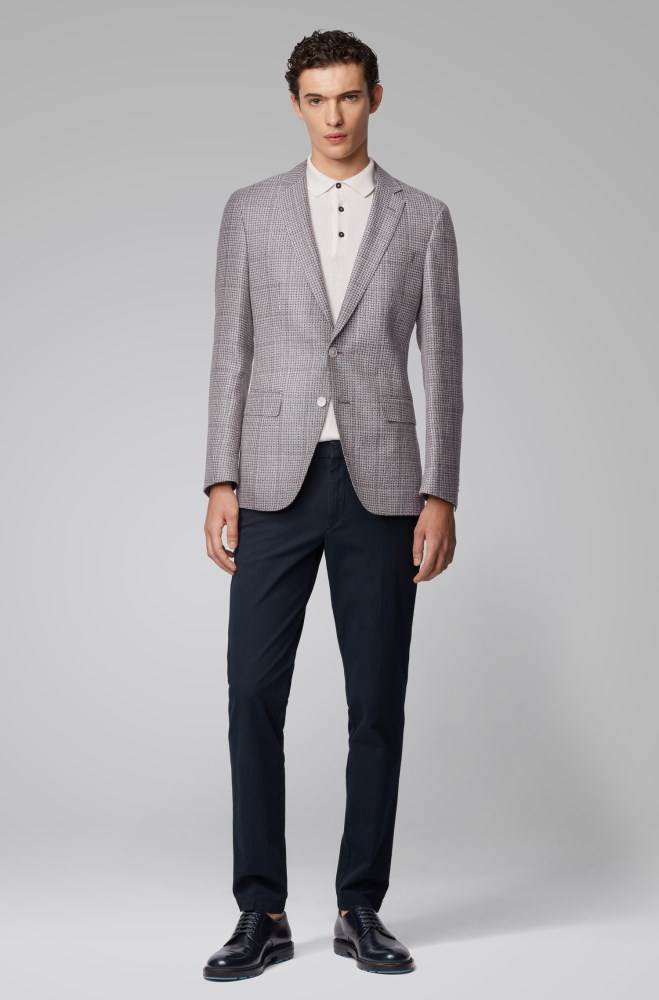 Hugo Boss Slim-fit jacket Grå | UOo6cO7Z