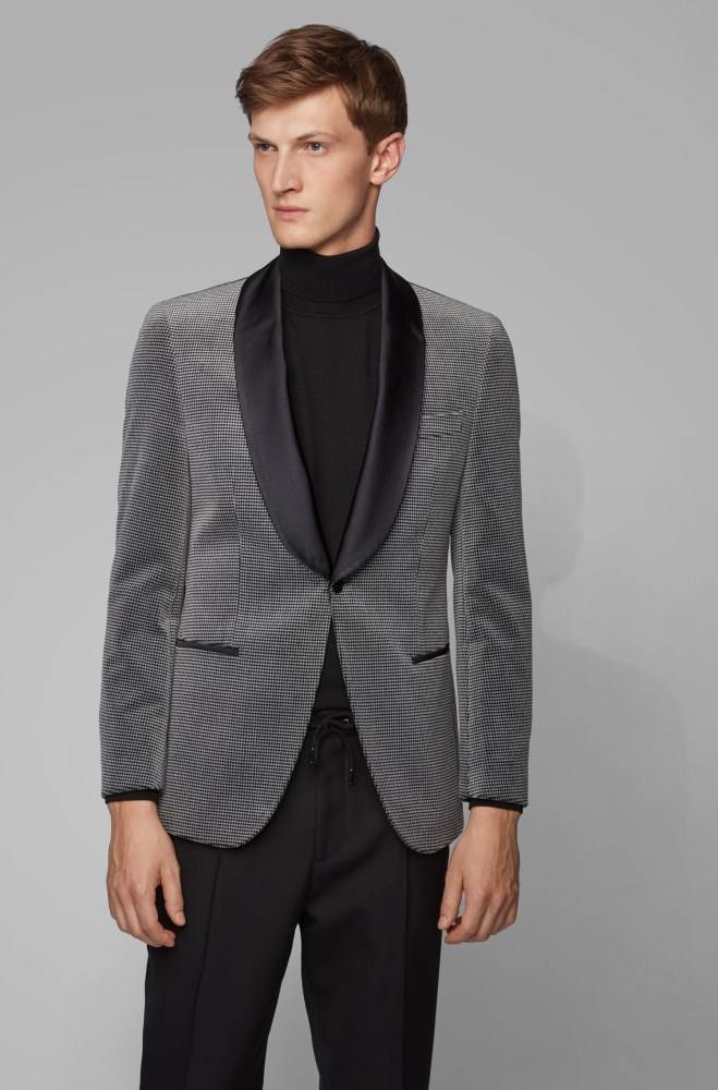 Hugo Boss Slim-fit jacket Grå | d9FQ8TT9