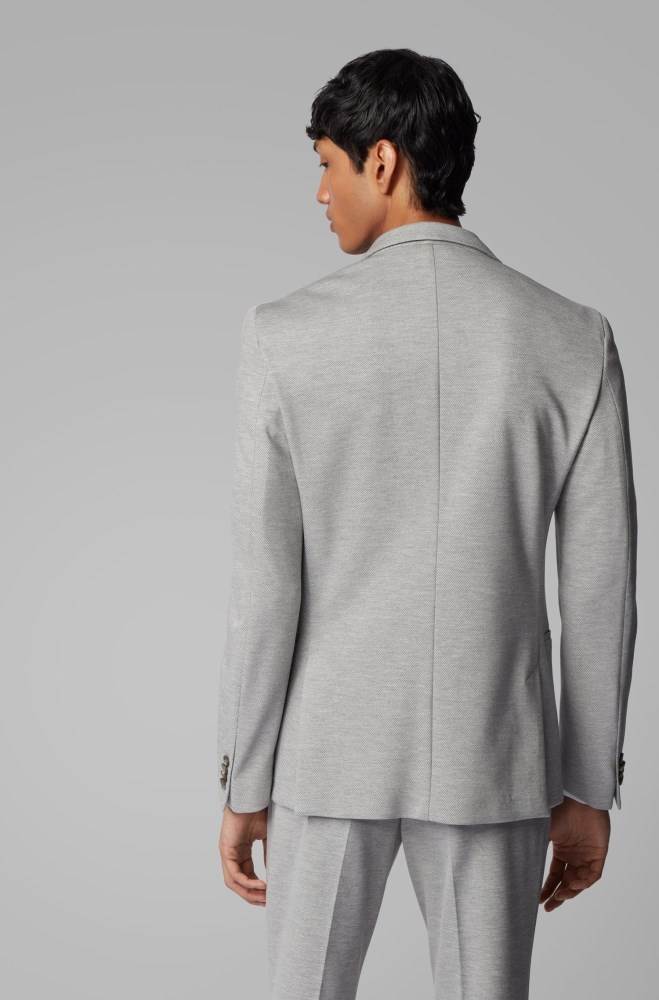 Hugo Boss Slim-fit jacket Grå | nK7YH3ue