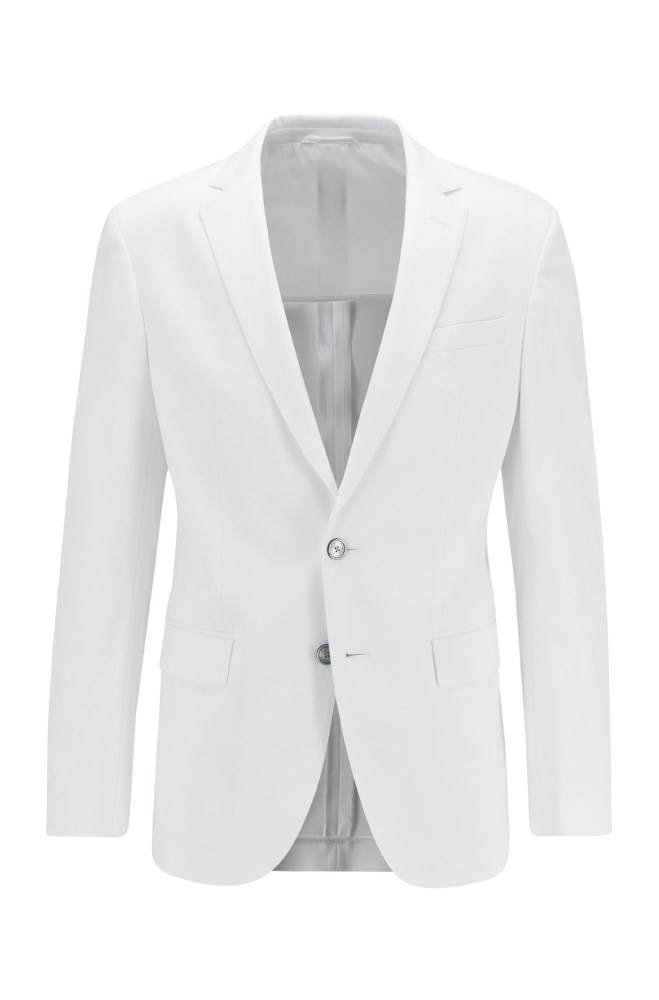 Hugo Boss Slim-fit jacket Hvite | A76iRnfr