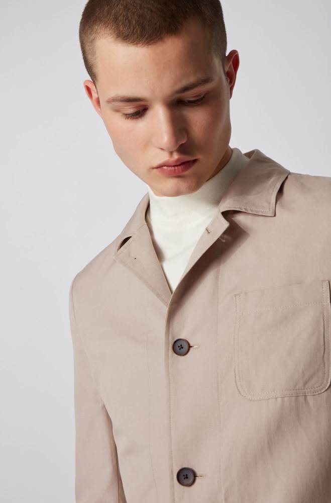 Hugo Boss Slim-fit jacket Lyse Beige | 2nhilnIj