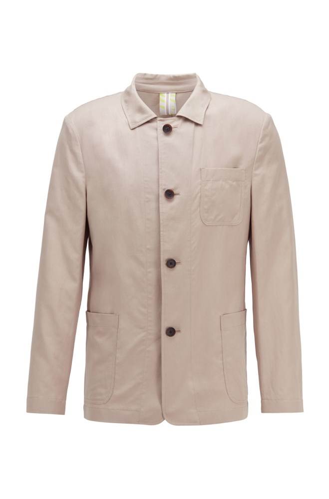 Hugo Boss Slim-fit jacket Lyse Beige | 2nhilnIj