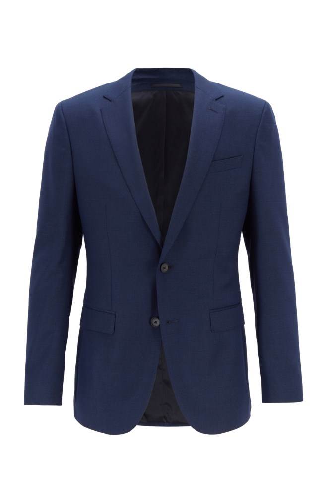 Hugo Boss Slim-fit jacket Lyse Blå | CFNBsRaL