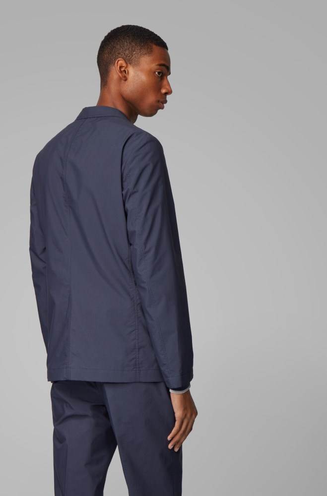 Hugo Boss Slim-fit jacket Mørke Blå | 7W6IB3uH