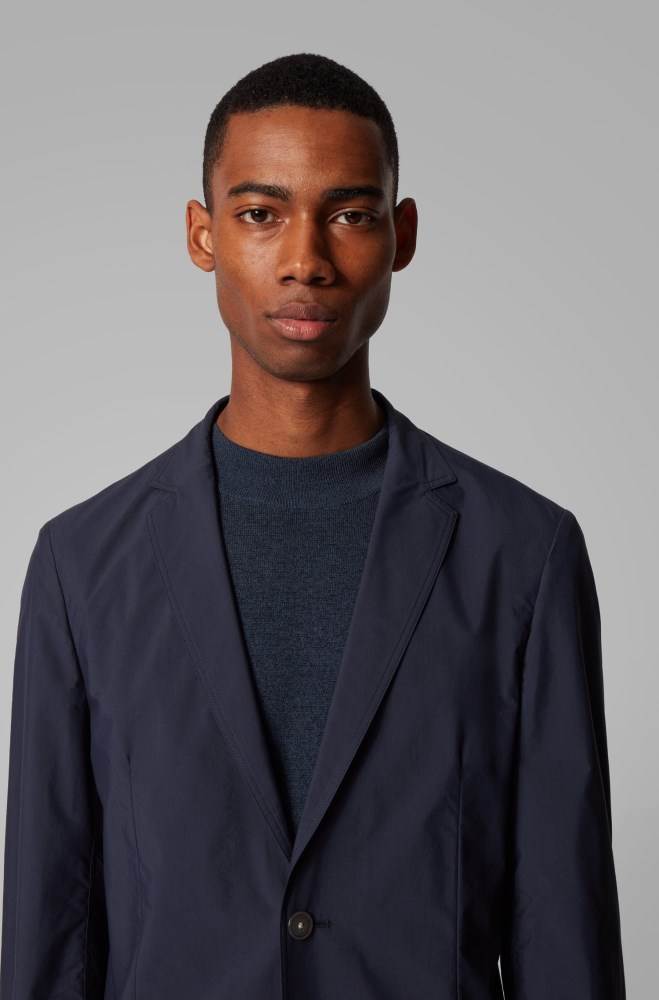 Hugo Boss Slim-fit jacket Mørke Blå | 7W6IB3uH