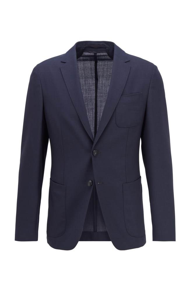 Hugo Boss Slim-fit jacket Mørke Blå | DDkrMciq