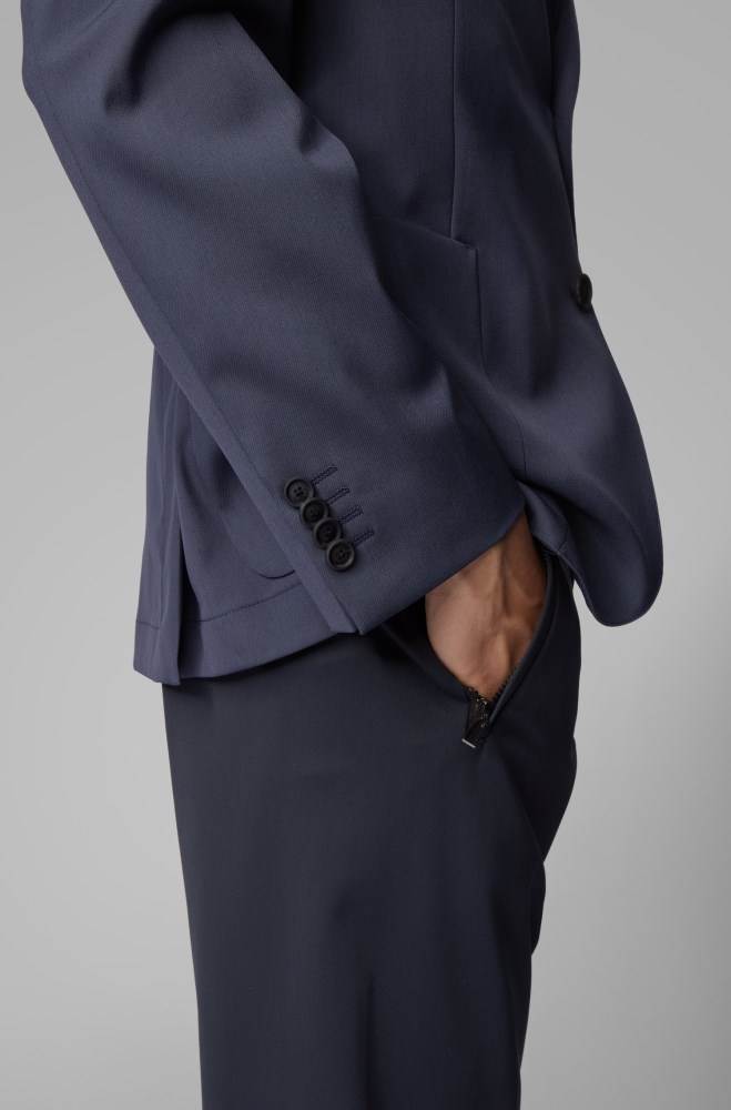 Hugo Boss Slim-fit jacket Mørke Blå | IUGVng64