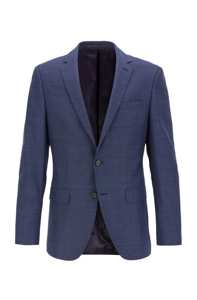 Hugo Boss Slim-fit jacket Mørke Blå | ZAJf9gm5