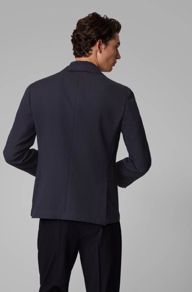 Hugo Boss Slim-fit jacket Mørke Blå | e3r4cpuJ