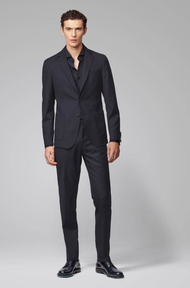 Hugo Boss Slim-fit jacket Mørke Blå | fN2I539X