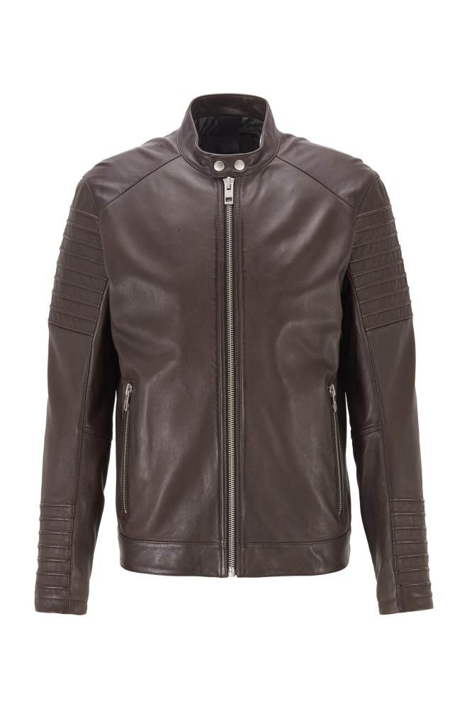 Hugo Boss Slim-fit jacket Mørke Brune | 3SG8YQoJ