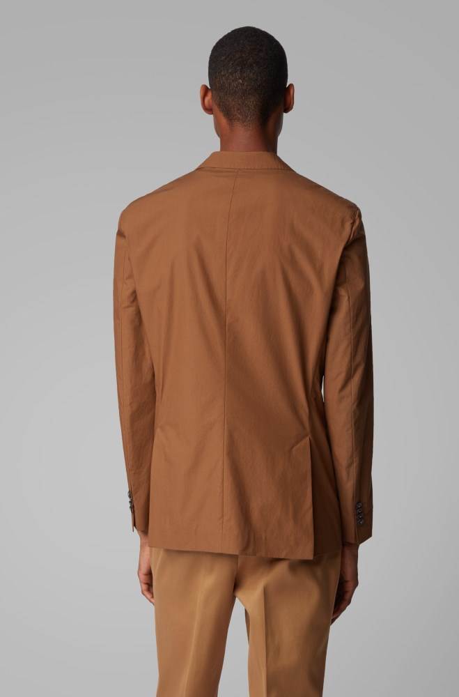 Hugo Boss Slim-fit jacket Mørke Brune | ZHJ9vT44