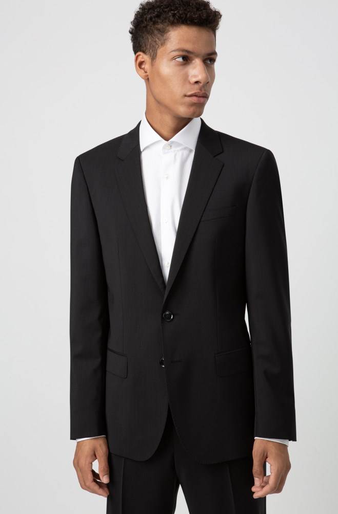 Hugo Boss Slim-fit jacket Svarte | 0TT4syx7