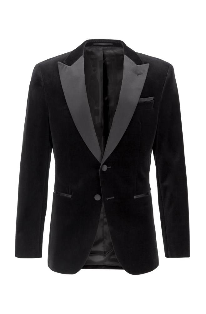 Hugo Boss Slim-fit jacket Svarte | 7BcXn054