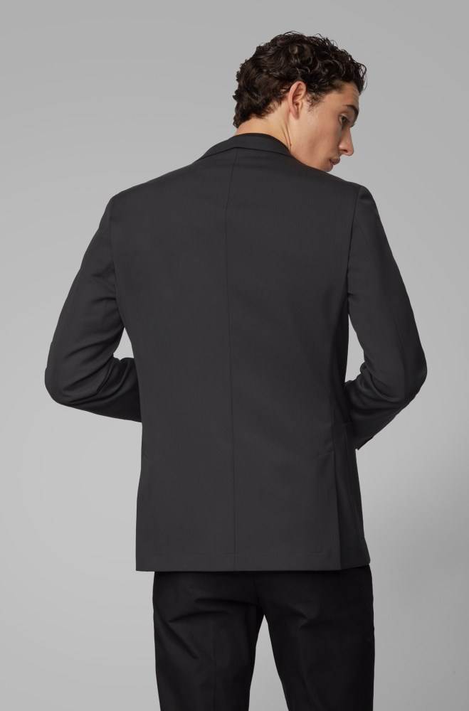 Hugo Boss Slim-fit jacket Svarte | D6J5x6EF