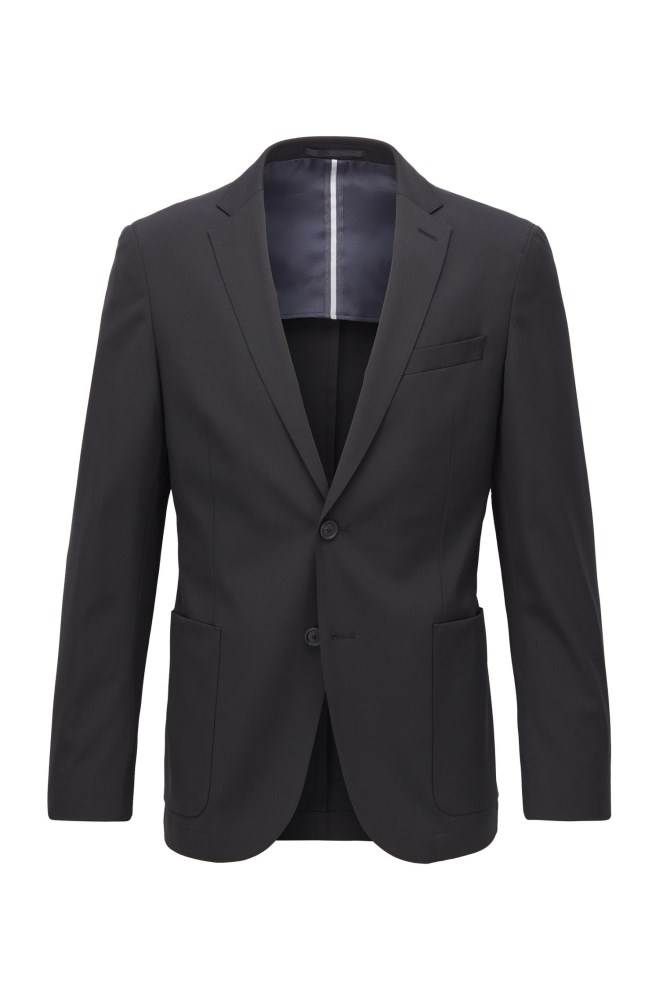 Hugo Boss Slim-fit jacket Svarte | D6J5x6EF