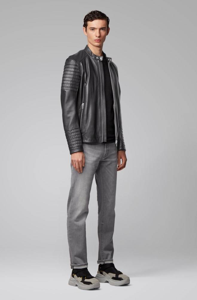 Hugo Boss Slim-fit jacket Svarte | ZZe69rBe