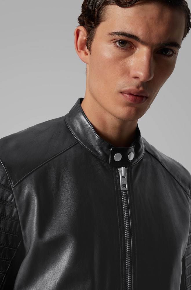 Hugo Boss Slim-fit jacket Svarte | ZZe69rBe