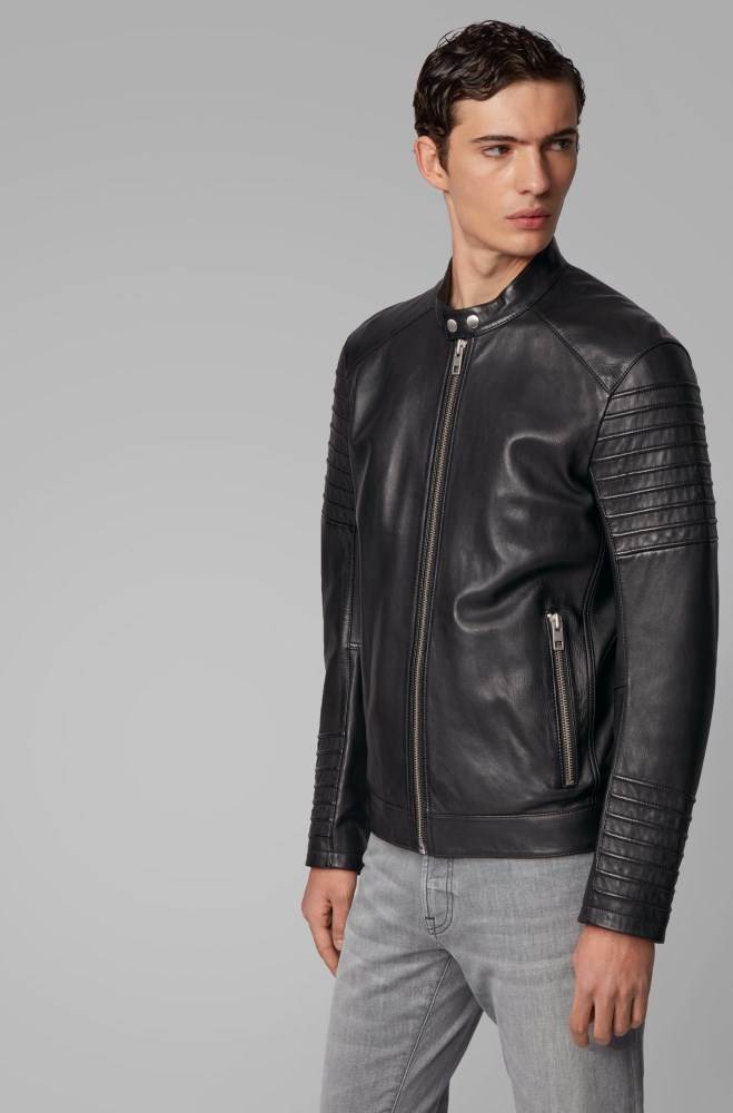 Hugo Boss Slim-fit jacket Svarte | ZZe69rBe