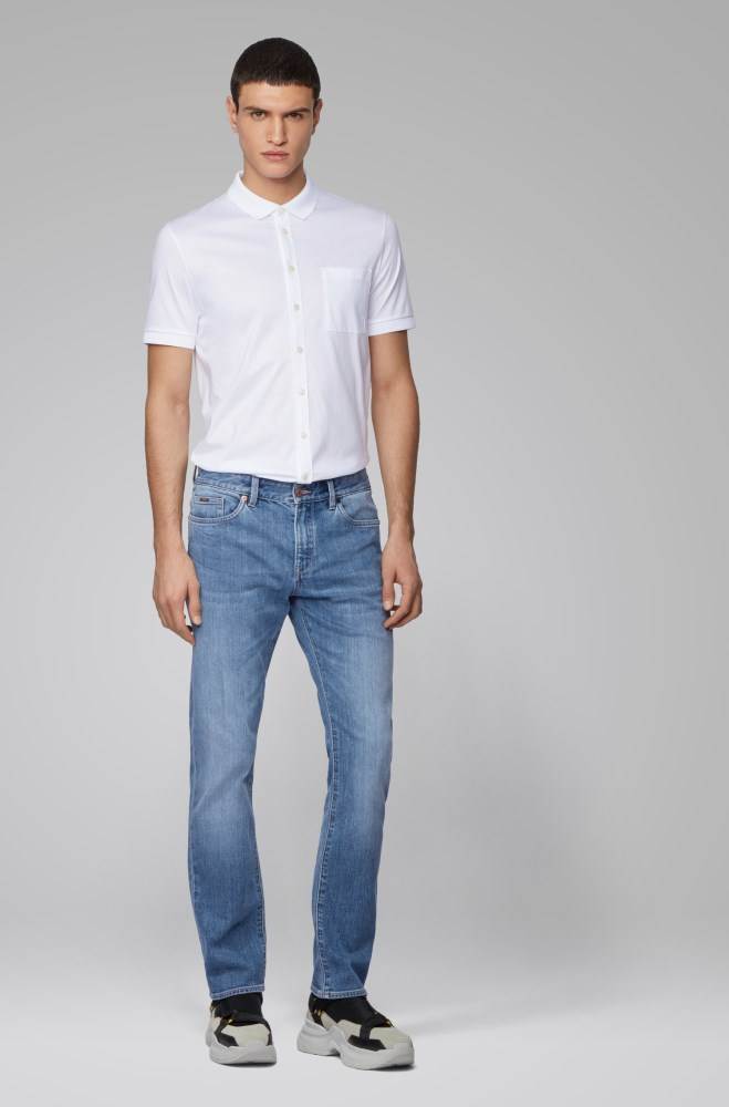 Hugo Boss Slim-fit jeans Blå | RgdkzIsq