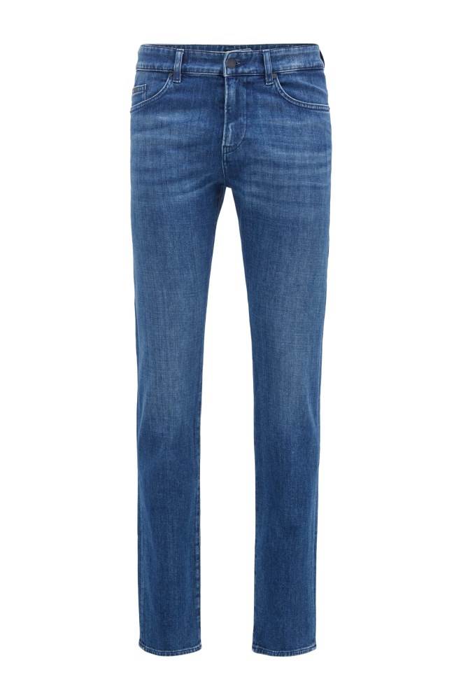 Hugo Boss Slim-fit jeans Blå | XQ3LDTxn