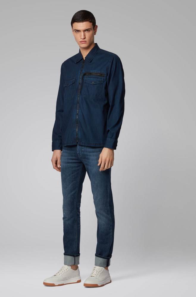 Hugo Boss Slim-fit jeans Blå | xTdqGmaX