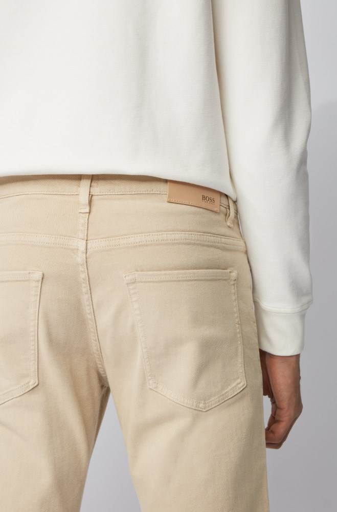 Hugo Boss Slim-fit jeans Lyse Beige | 03G4JeCW