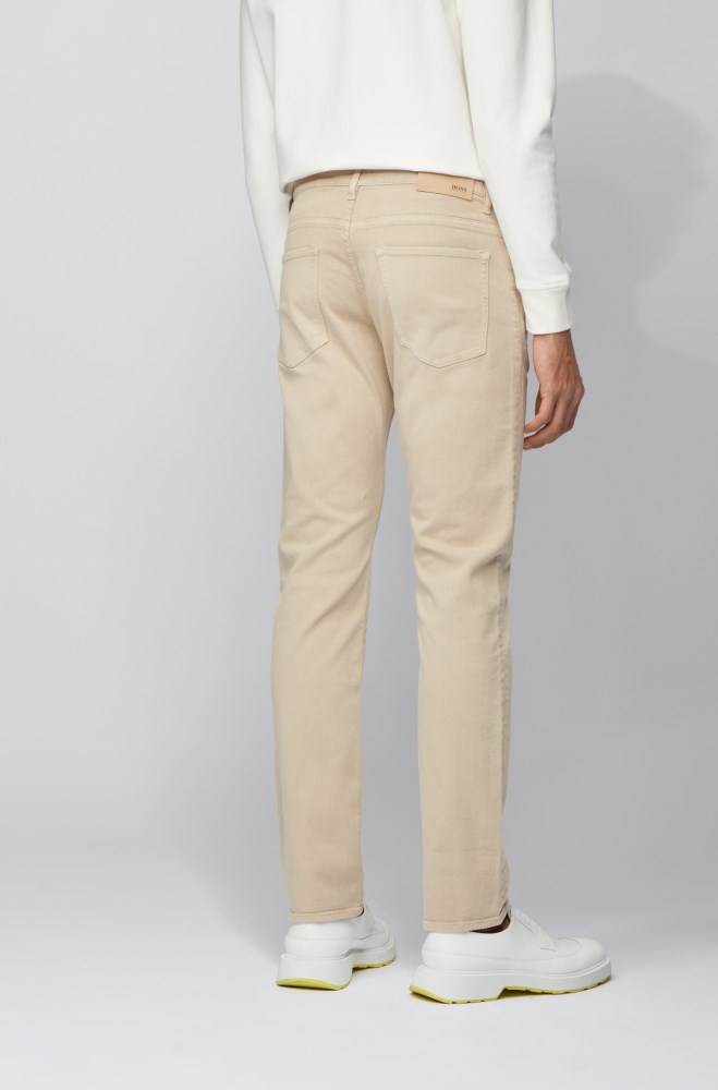 Hugo Boss Slim-fit jeans Lyse Beige | 03G4JeCW