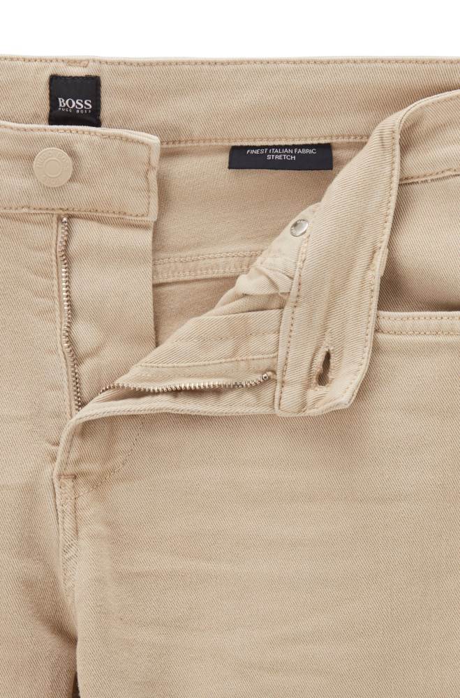 Hugo Boss Slim-fit jeans Lyse Beige | 03G4JeCW