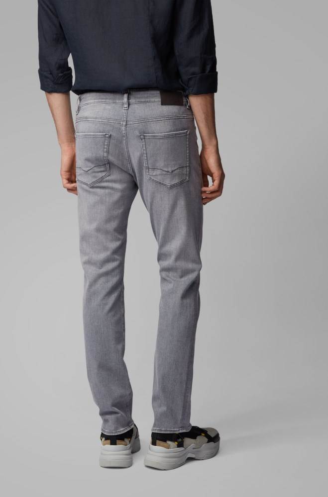 Hugo Boss Slim-fit jeans Lyse Grå | 1kFLnI64