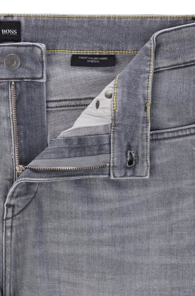 Hugo Boss Slim-fit jeans Lyse Grå | 1kFLnI64