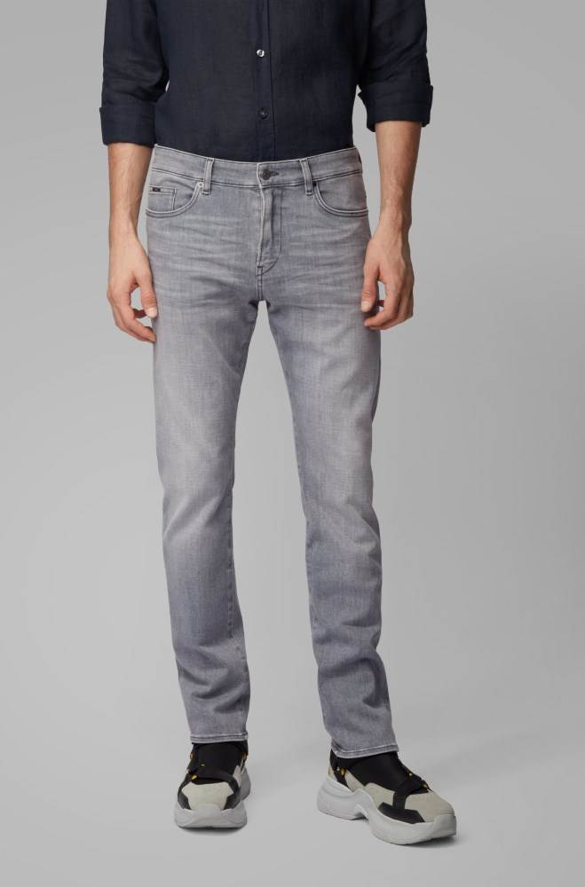 Hugo Boss Slim-fit jeans Lyse Grå | 1kFLnI64